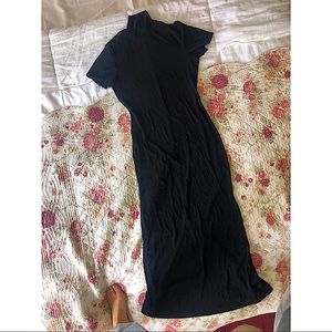 Long mock neck dress